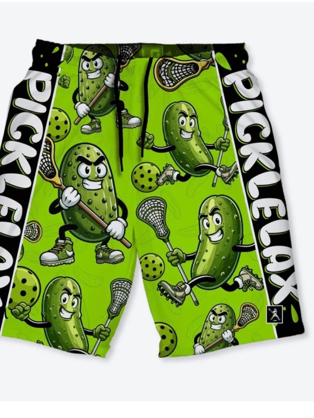 Pickle Lax Unlimited Green Graphic Lacrosse Shorts